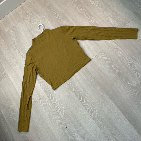 Lululemon All Aligned Mock Neck Long Sleeve Shirt Auric Gold size 10 - Picture 6 of 13